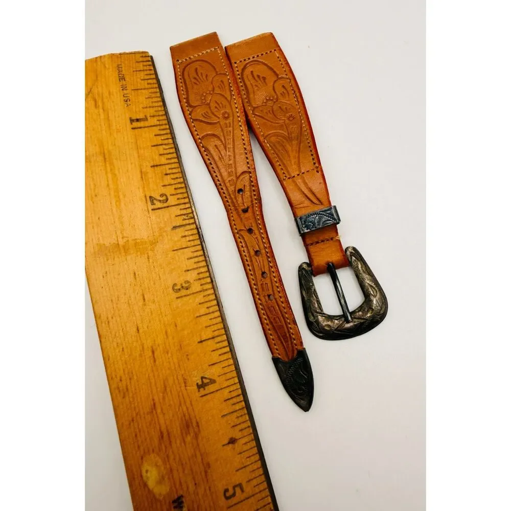 Rare Western Sterling Silver Belt Buckle Watch Band